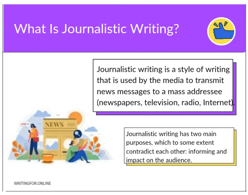 What is journalistic writing style
