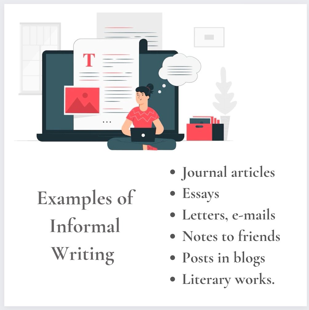 Informal writing style examples