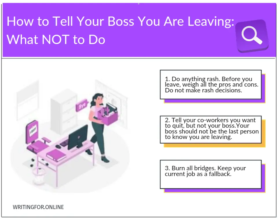 How To Tell Your Boss You Are Leaving: What To Say, Examples